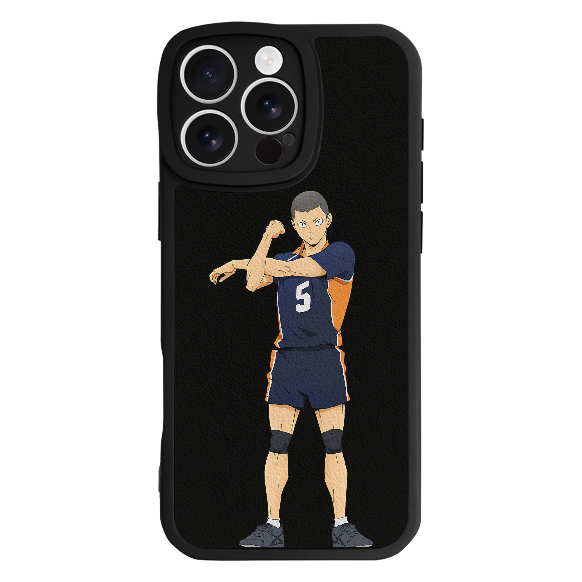 （画像用） ハイキュー!! Haikyu!! 【iPhone 16シリーズ対応】シリコンスマホケース（レザー調） 材質：シリコン